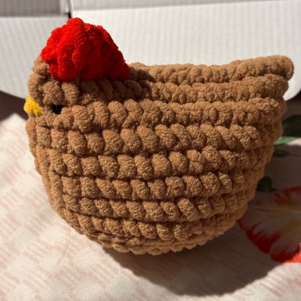 Handmade crochet hen